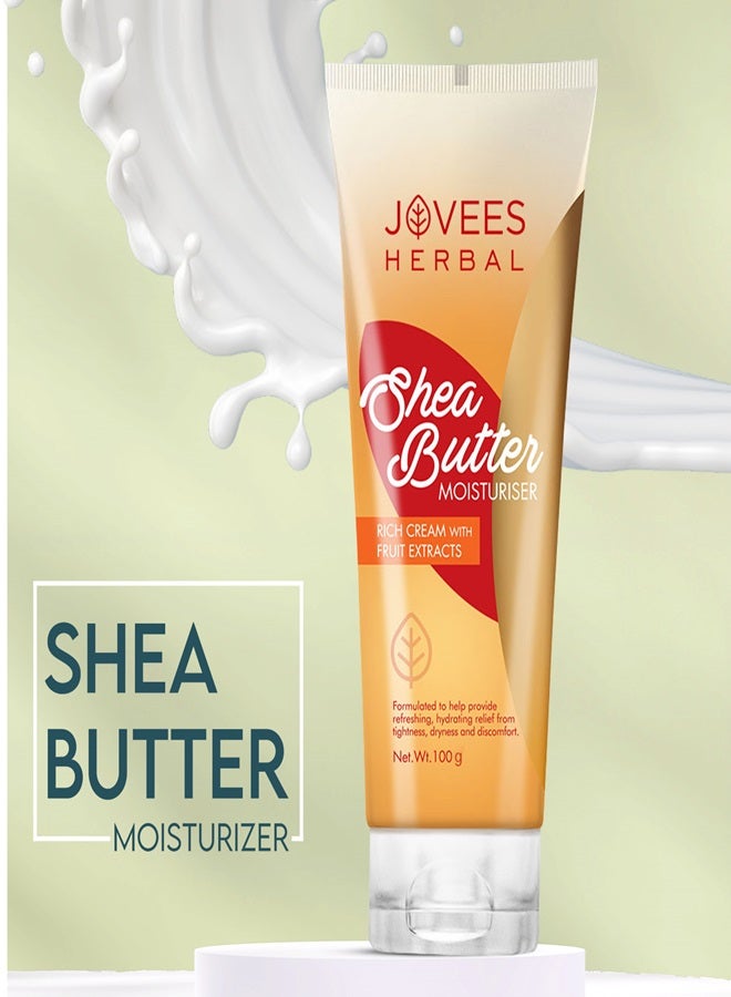 Jovees Herbal Shea Butter Moisturiser 100g | Deep Hydration & Nourishment | Softens & Smoothens Dry Skin | Non-Greasy Daily Moisturizer For Men & Women - Image 3